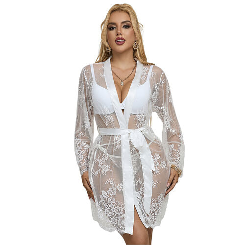 Chemise de nuit sexy à manche longue