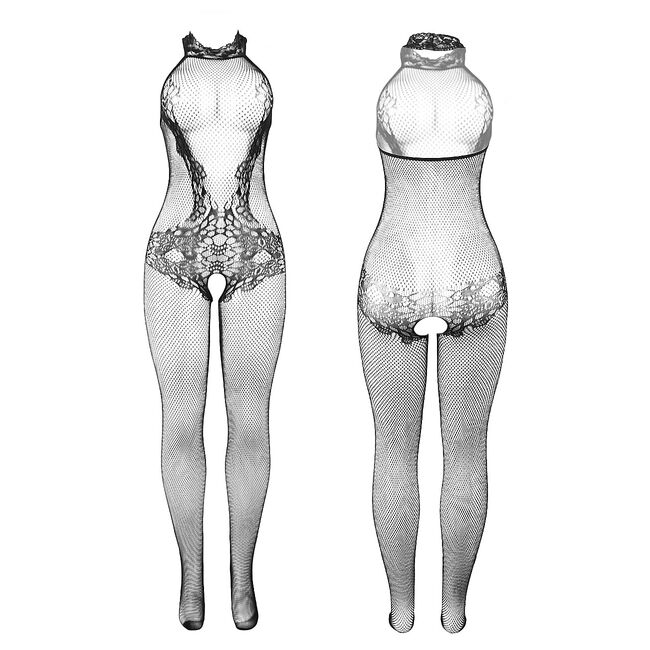 Bodystocking Noir en Résille et Dentelle - Subblime